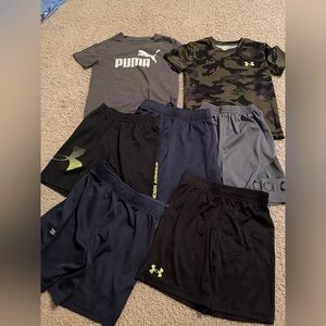Bundle of boys athletic shirts/shorts